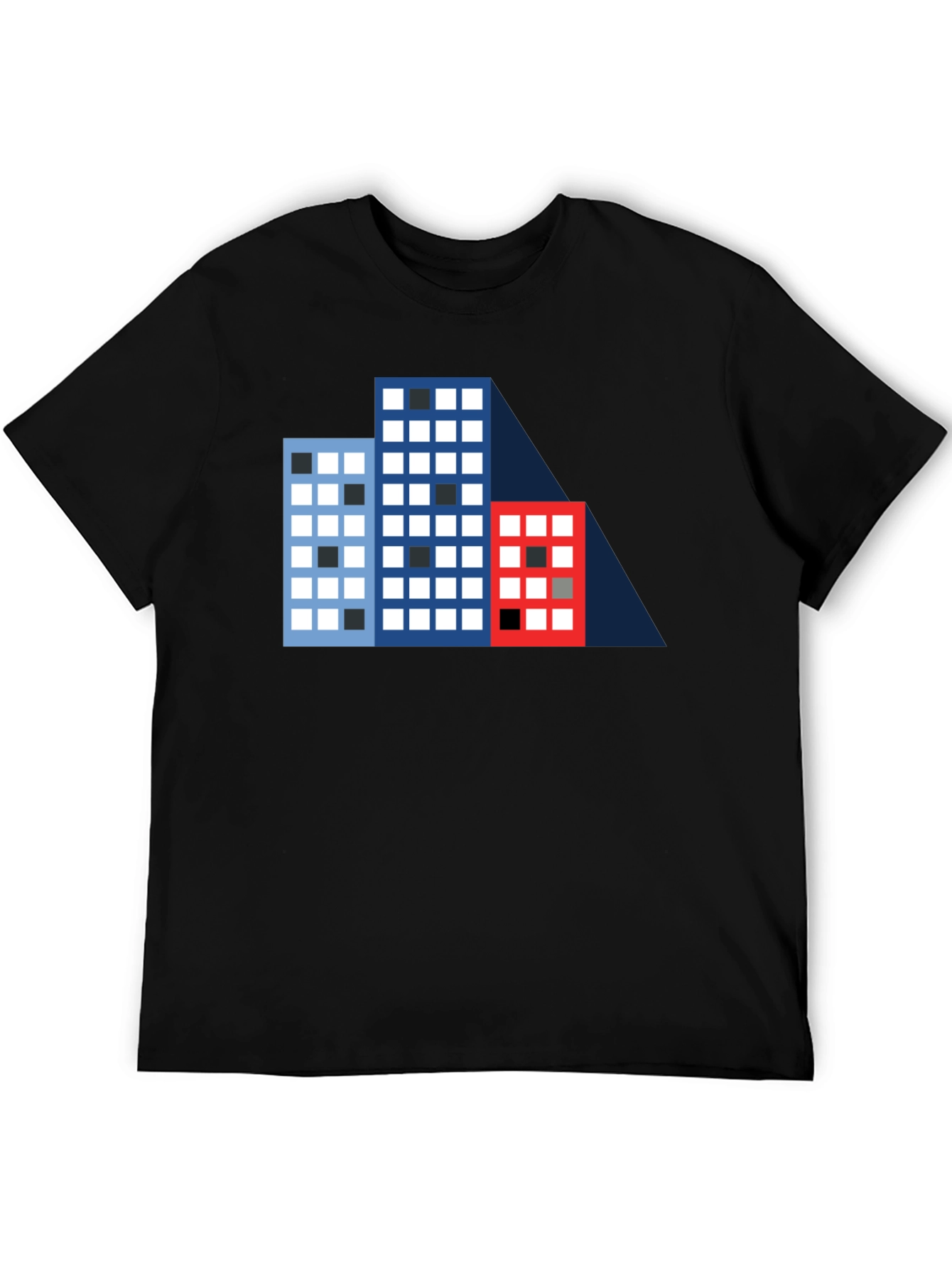 Geometric Building T-Shirt - Modern Cityscape Tee