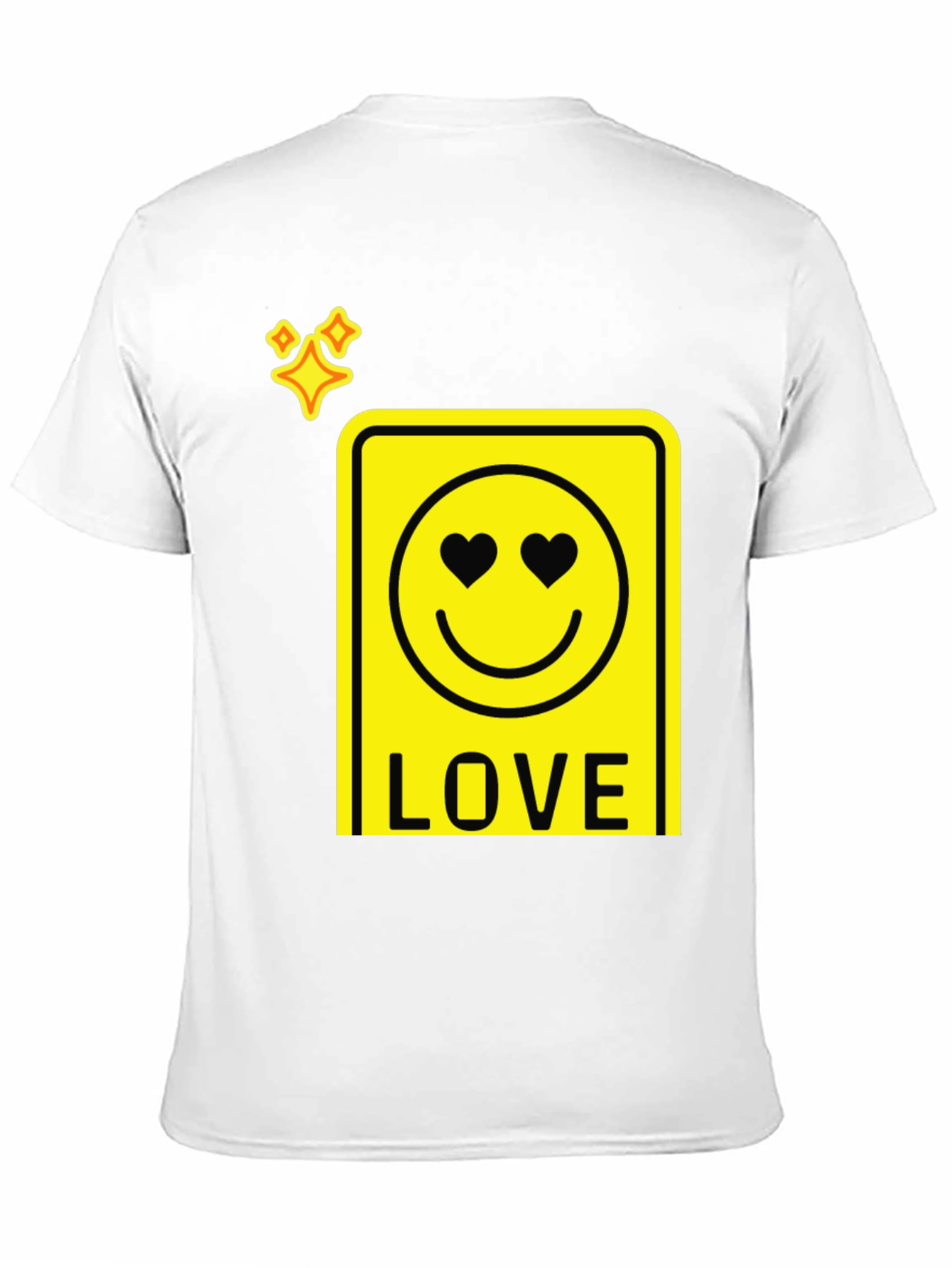 Love Smiley Face Graphic T-Shirt - Black