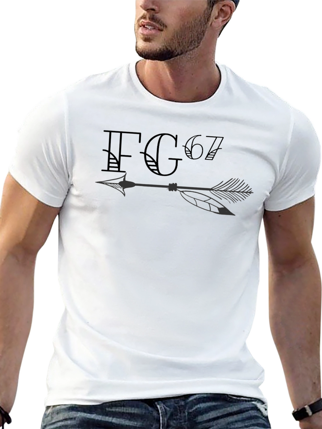FG67 Arrow Graphic Black T-Shirt