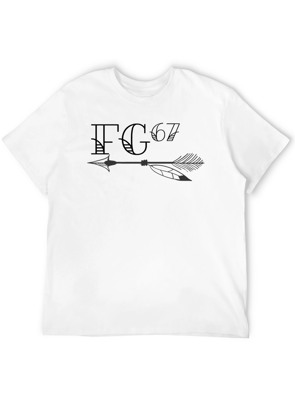 FG67 Arrow Graphic Black T-Shirt