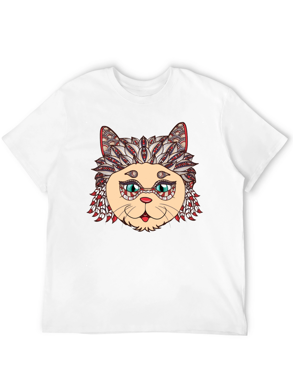 Black Cat Mandala Graphic Tee