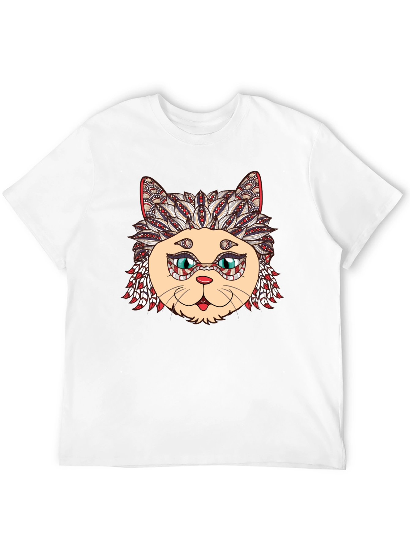 Black Cat Mandala Graphic Tee