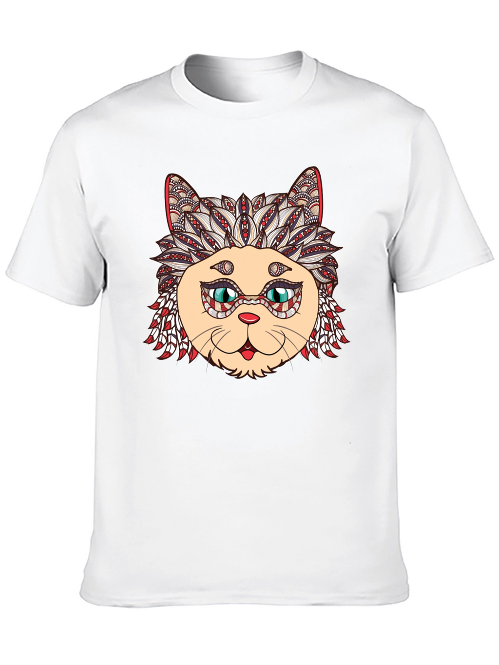 Black Cat Mandala Graphic Tee