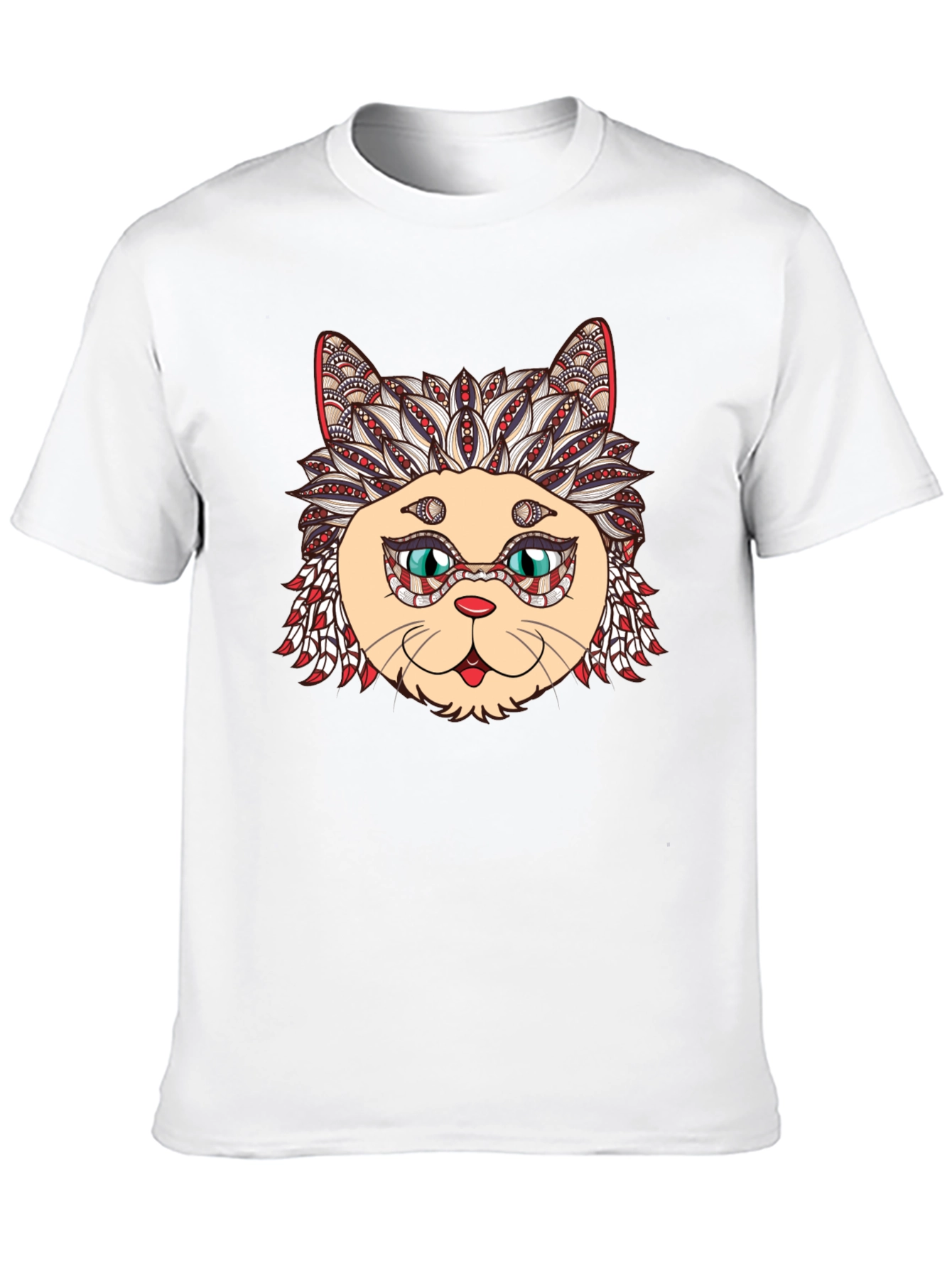 Black Cat Mandala Graphic Tee