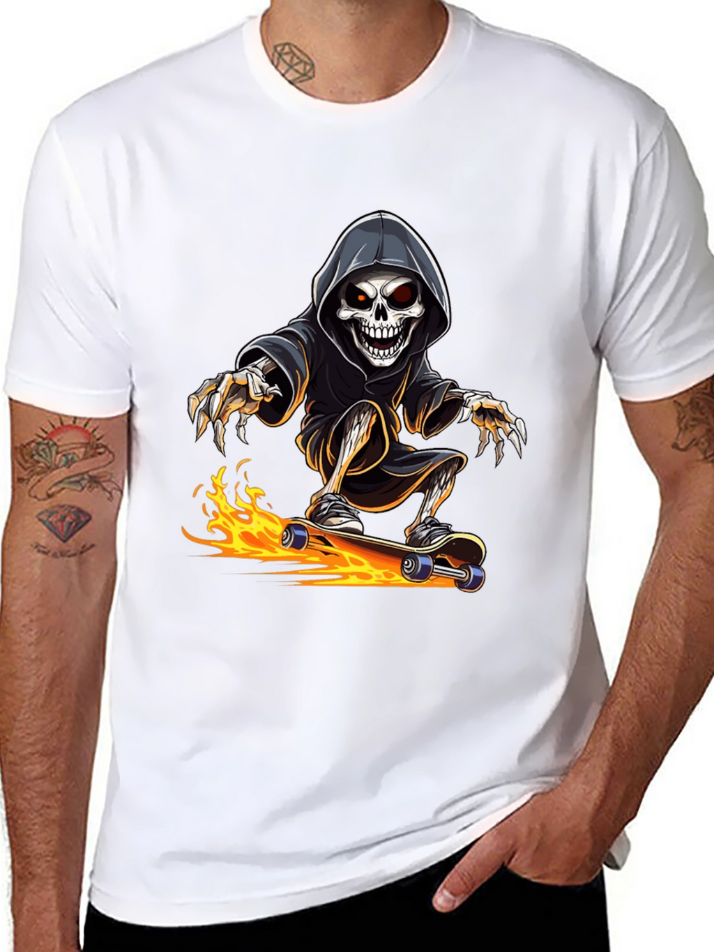 Grim Reaper Skateboard Graphic Tee