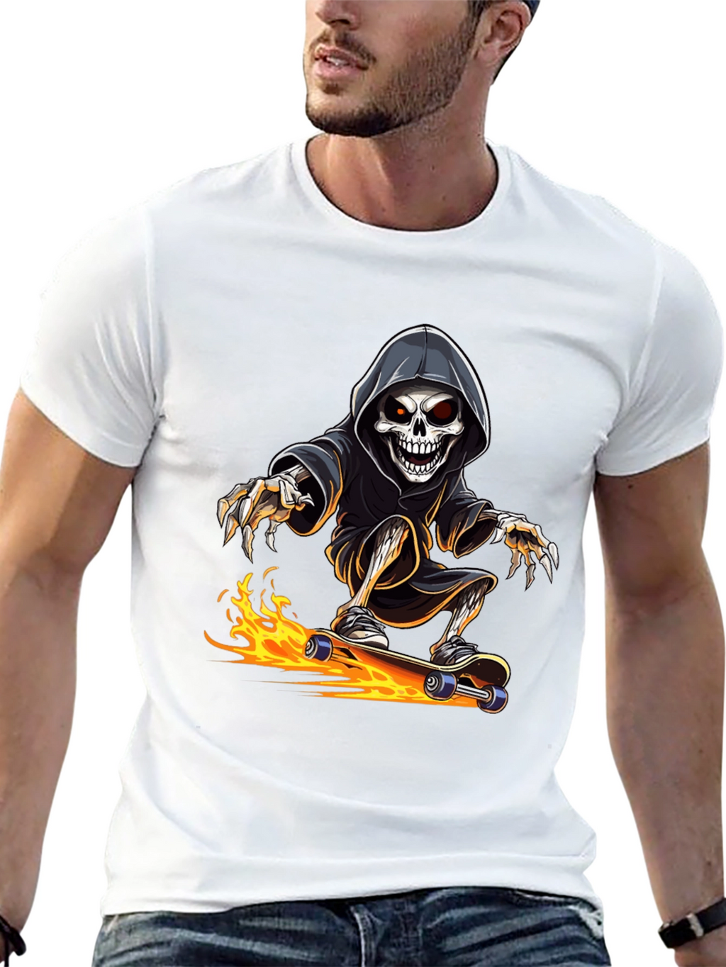 Grim Reaper Skateboard Graphic Tee