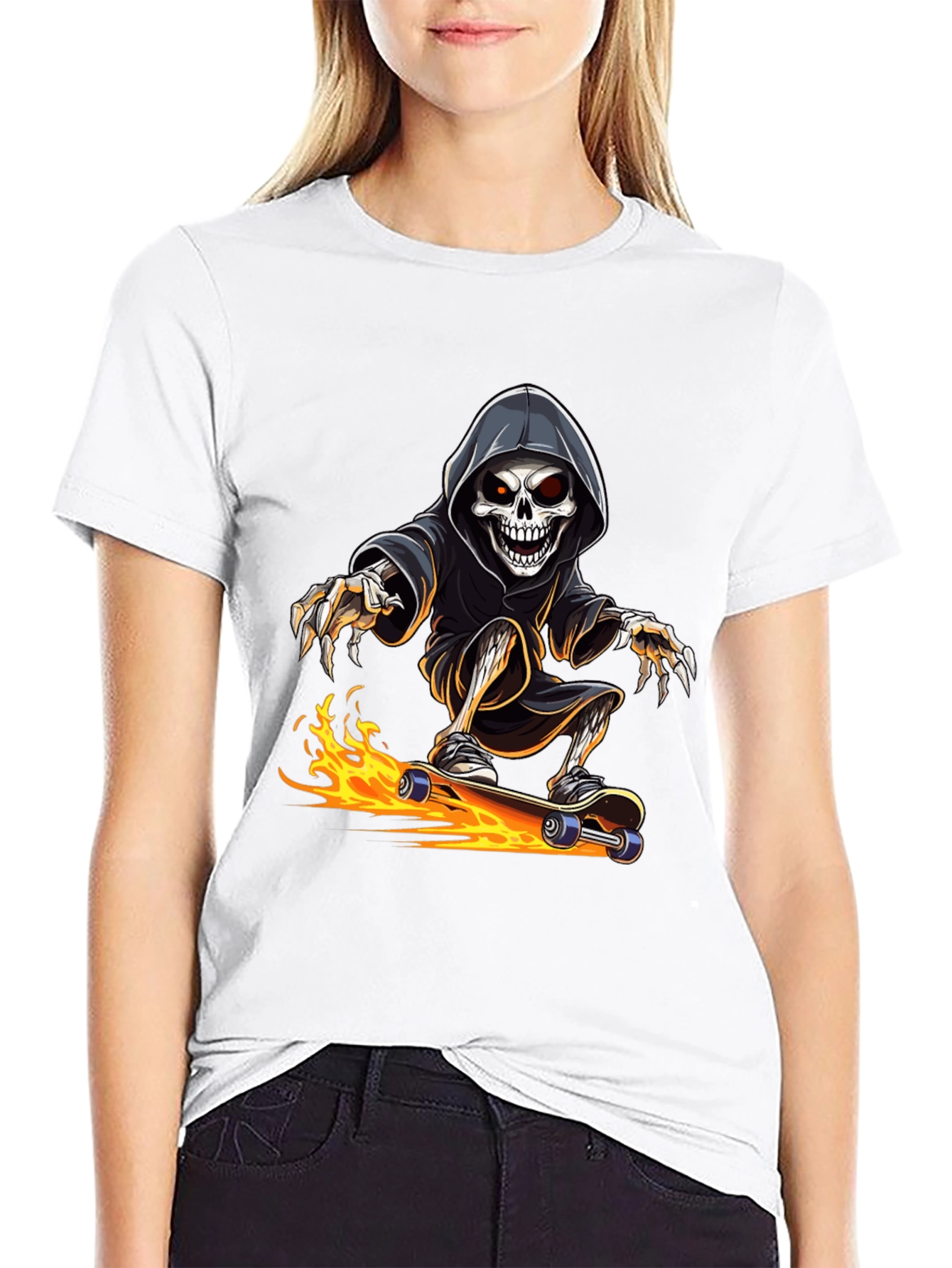 Grim Reaper Skateboard Graphic Tee
