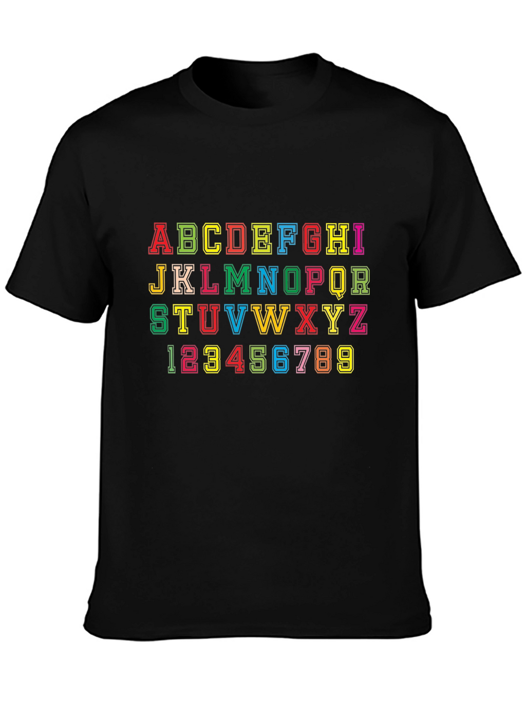 Alphabet & Numbers Graphic Tee - Fun Design!