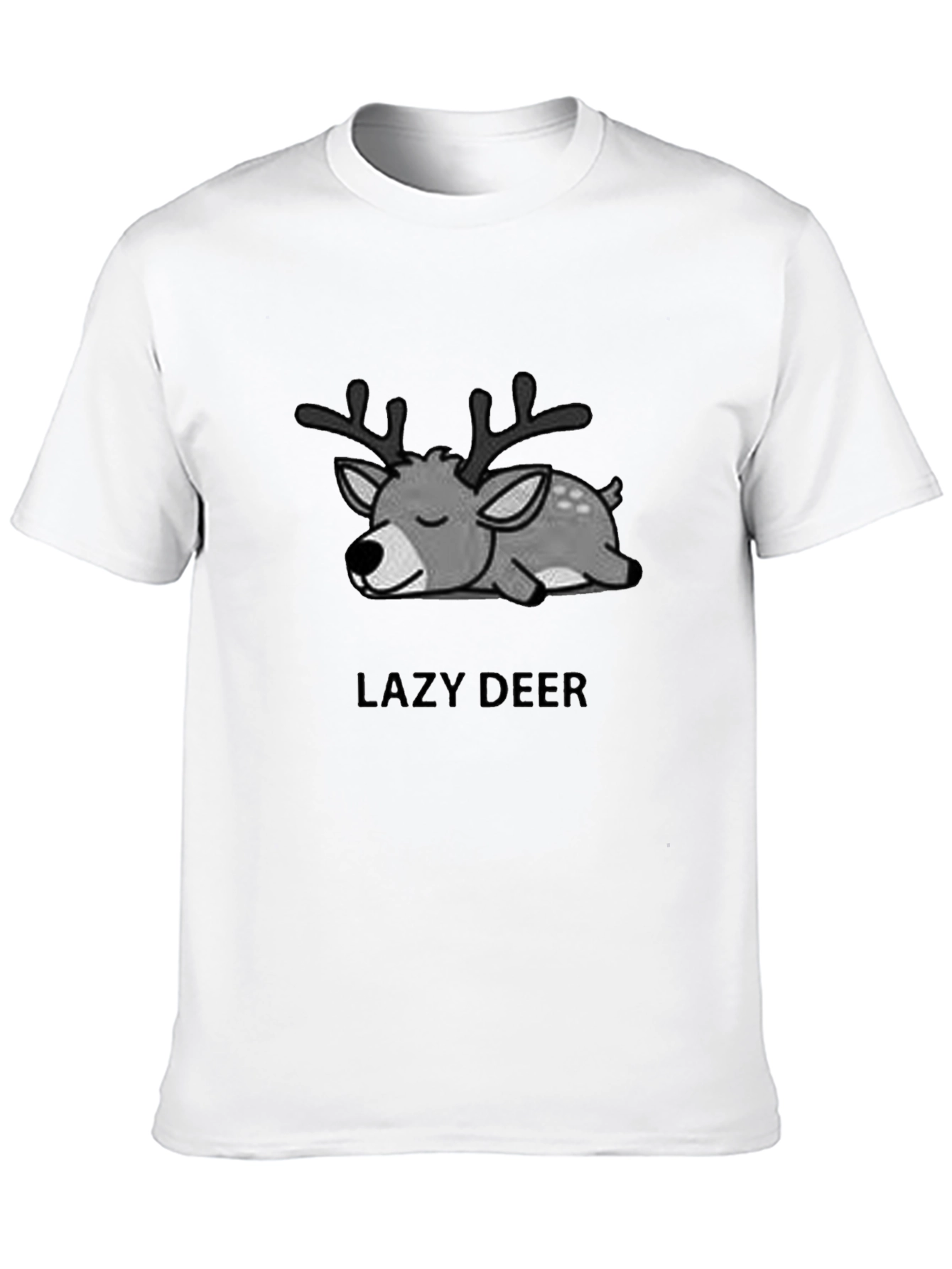 Lazy Deer Graphic Tee - Unisex Cotton T-Shirt