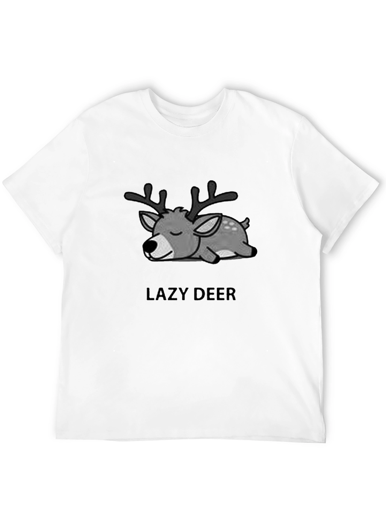 Lazy Deer Graphic Tee - Unisex Cotton T-Shirt