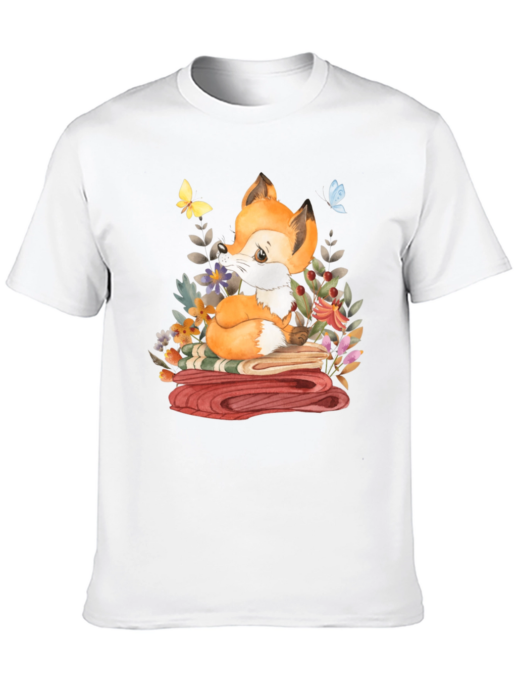 Fox & Flowers Graphic T-Shirt