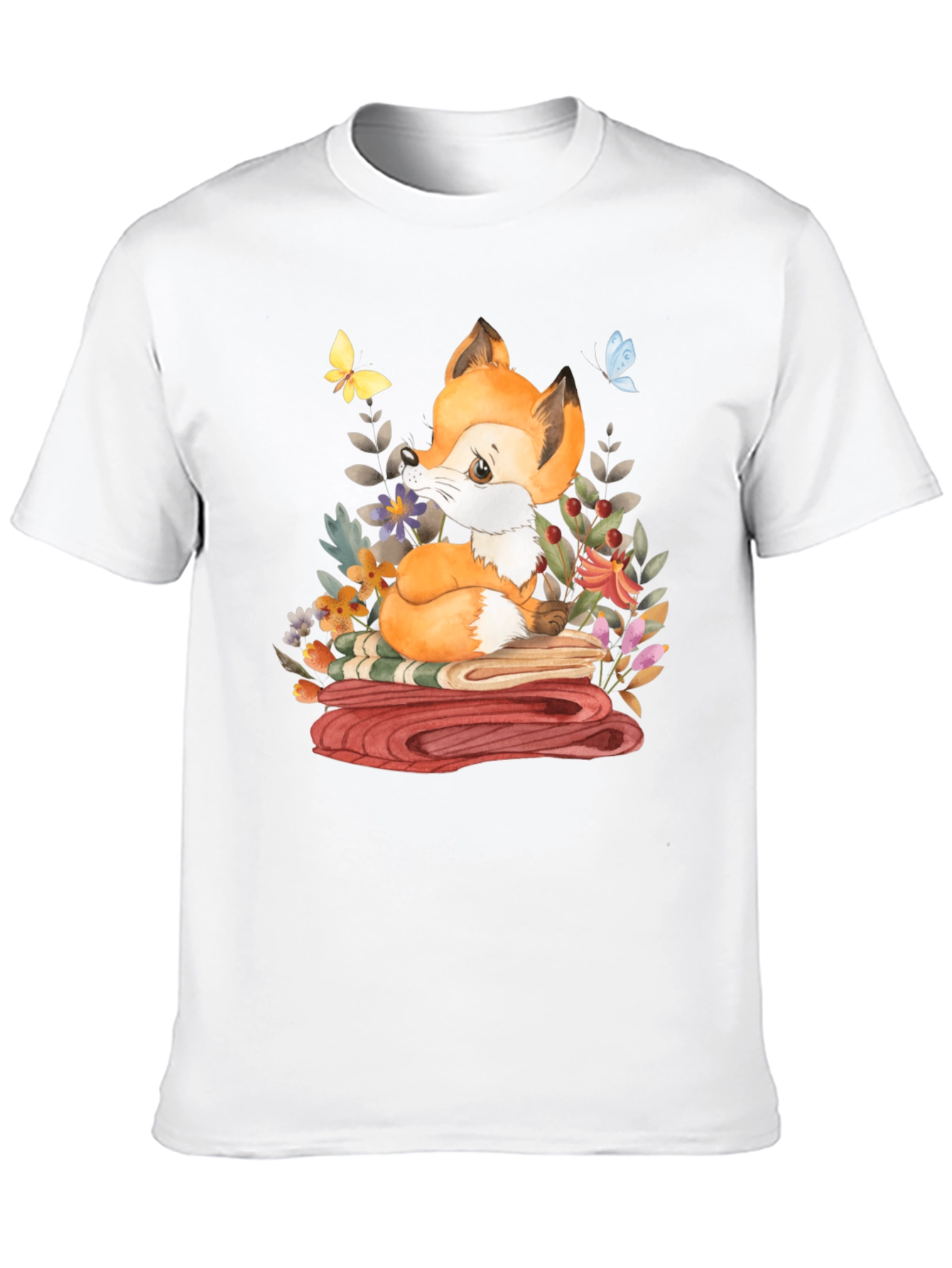 Fox & Flowers Graphic T-Shirt