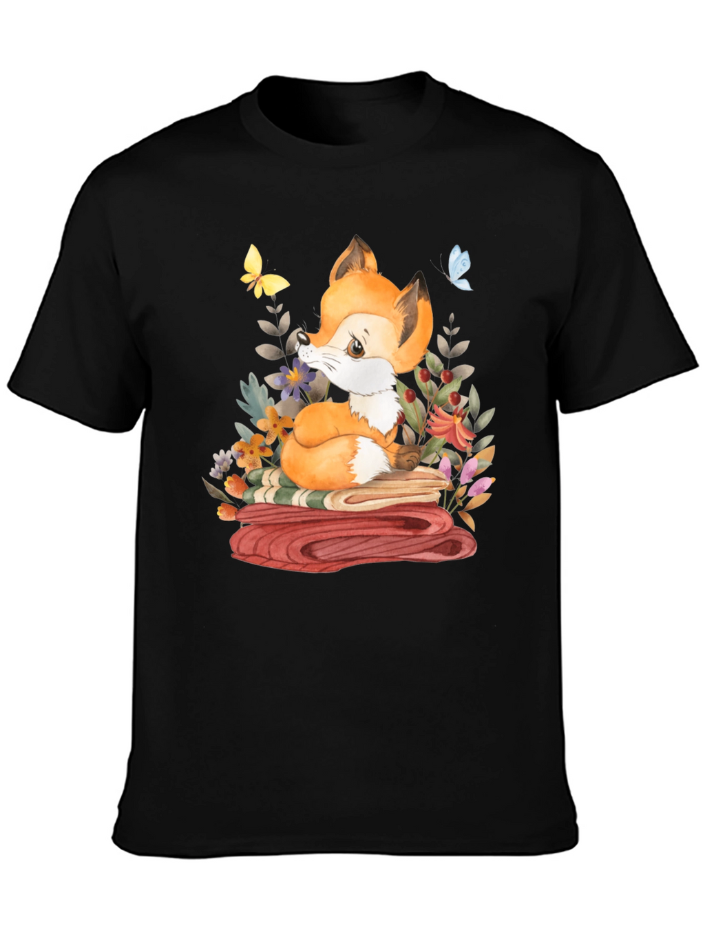 Fox & Flowers Graphic T-Shirt