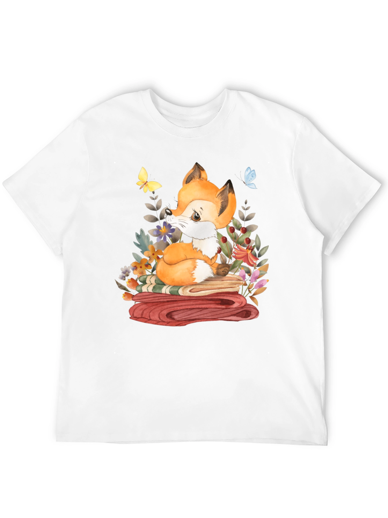 Fox & Flowers Graphic T-Shirt