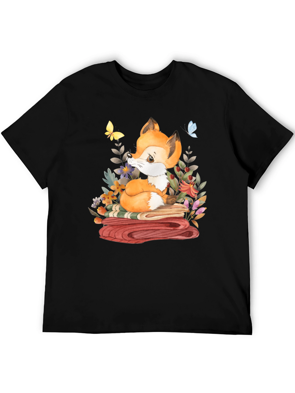 Fox & Flowers Graphic T-Shirt