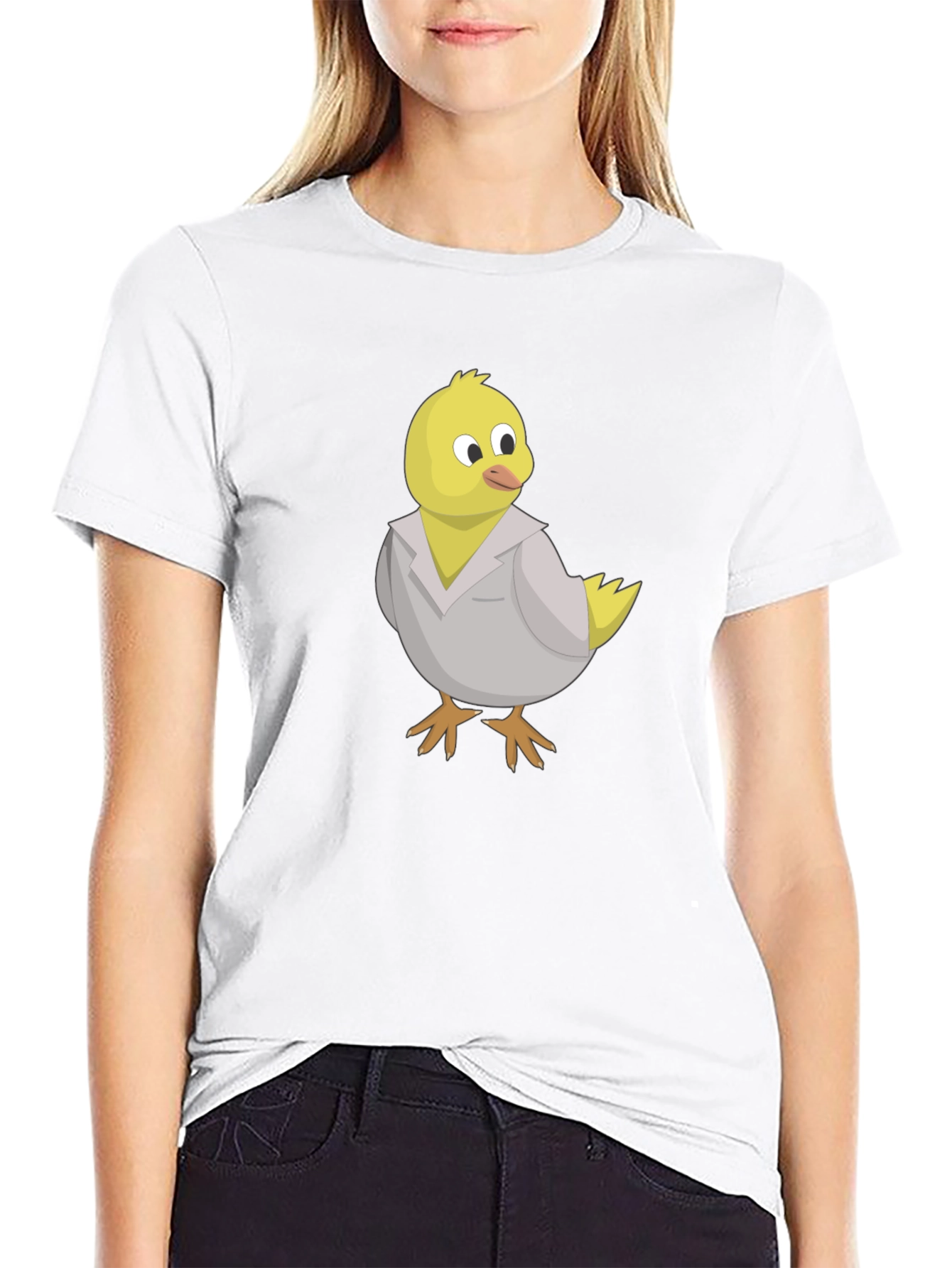 Funny Chicken in Lab Coat Graphic T-Shirt