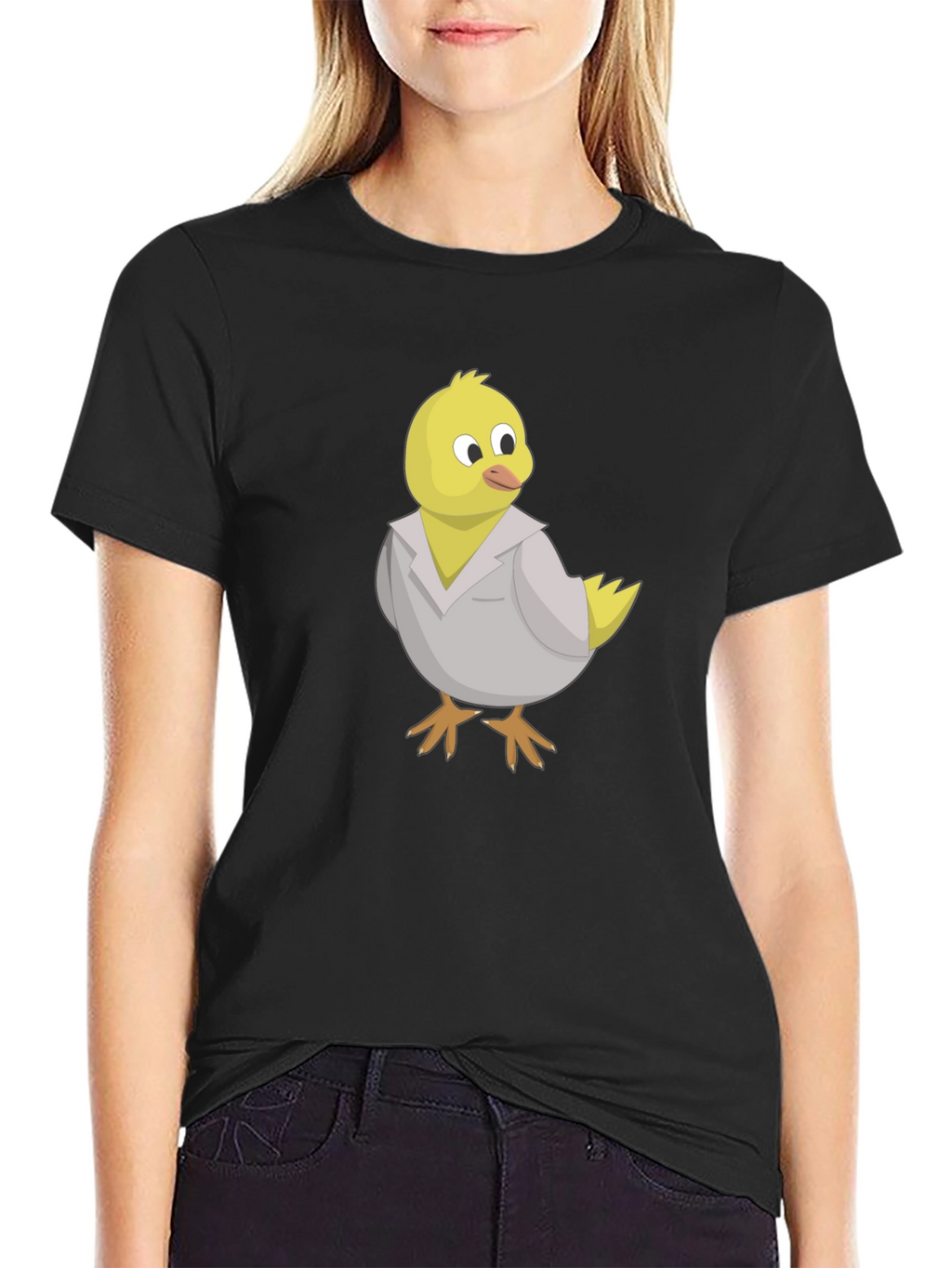Funny Chicken in Lab Coat Graphic T-Shirt