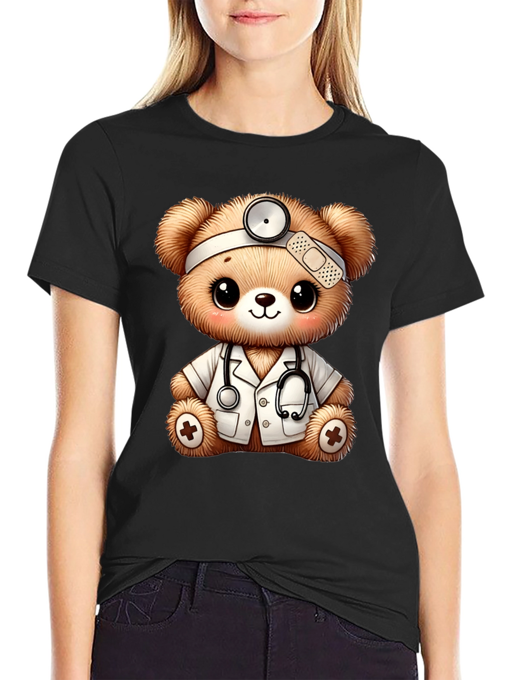 Cute Doctor Teddy Bear Graphic Tee
