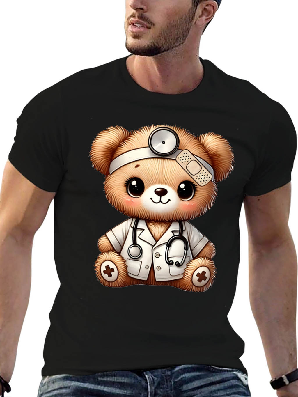 Cute Doctor Teddy Bear Graphic Tee
