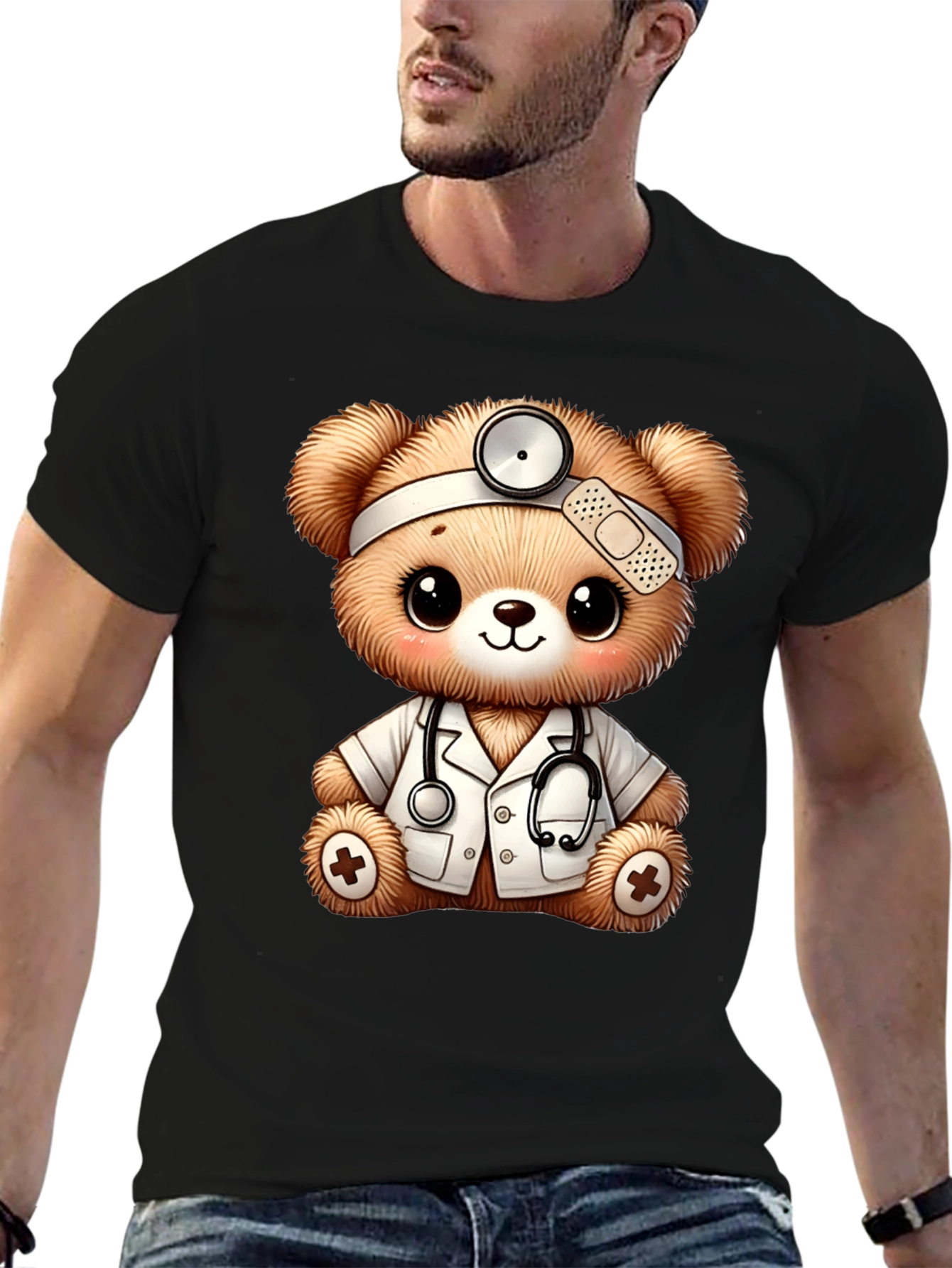 Cute Doctor Teddy Bear Graphic Tee
