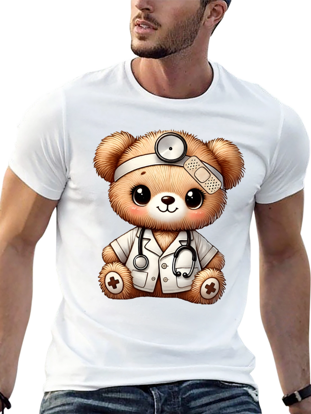 Cute Doctor Teddy Bear Graphic Tee