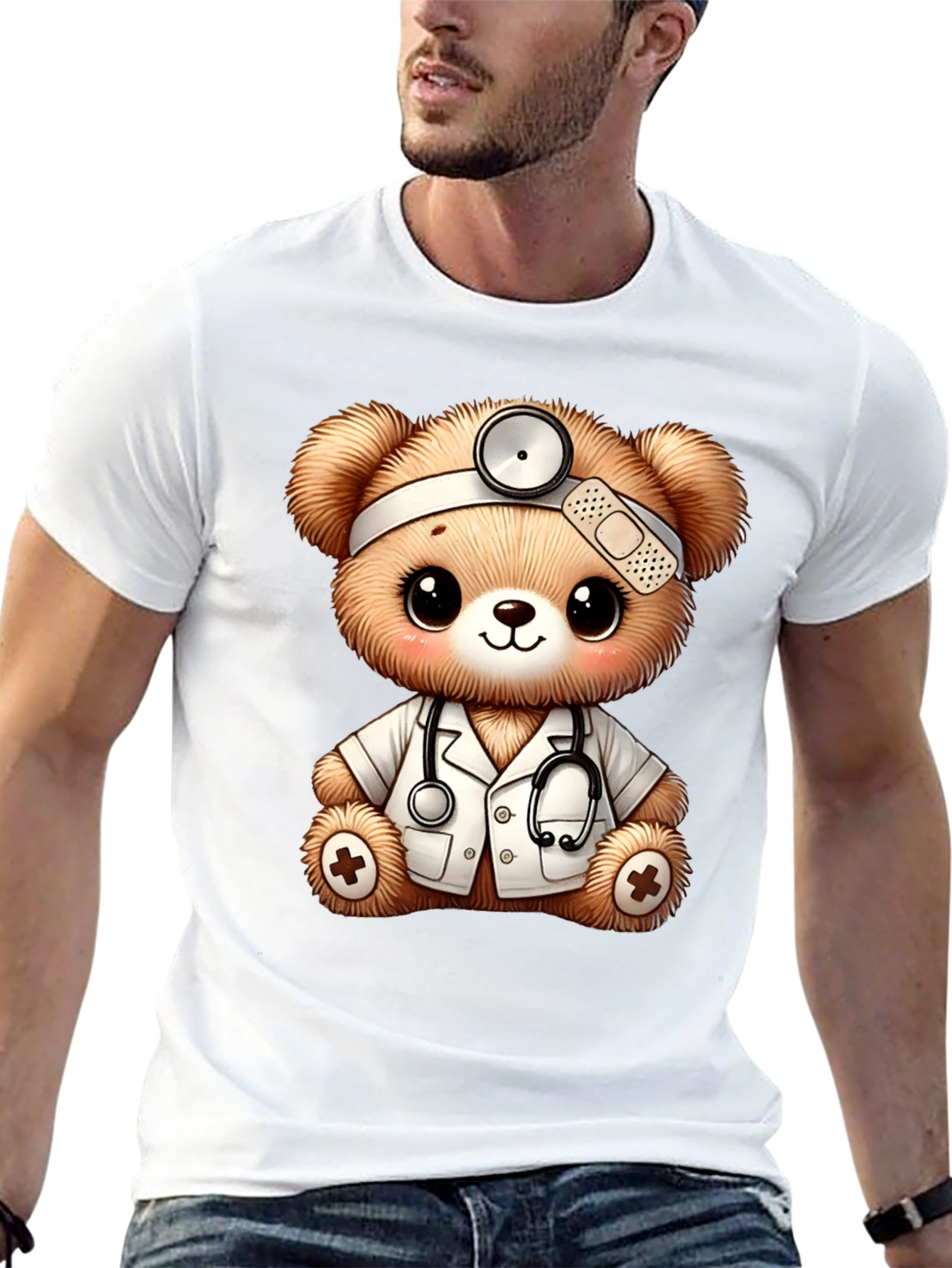 Cute Doctor Teddy Bear Graphic Tee