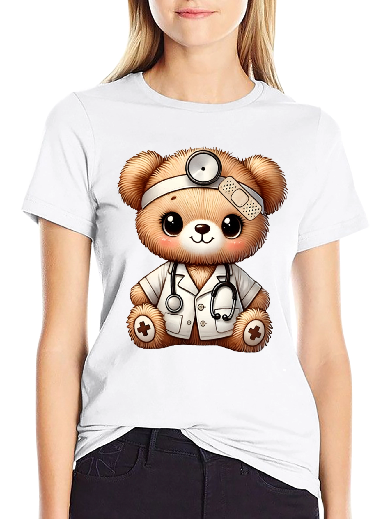Cute Doctor Teddy Bear Graphic Tee