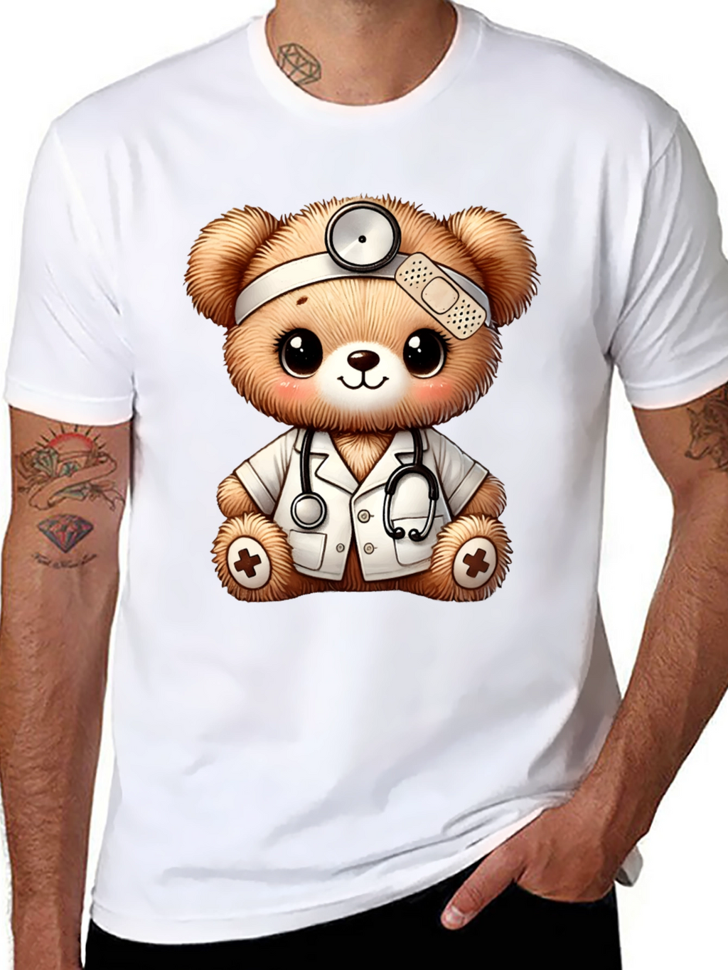 Cute Doctor Teddy Bear Graphic Tee