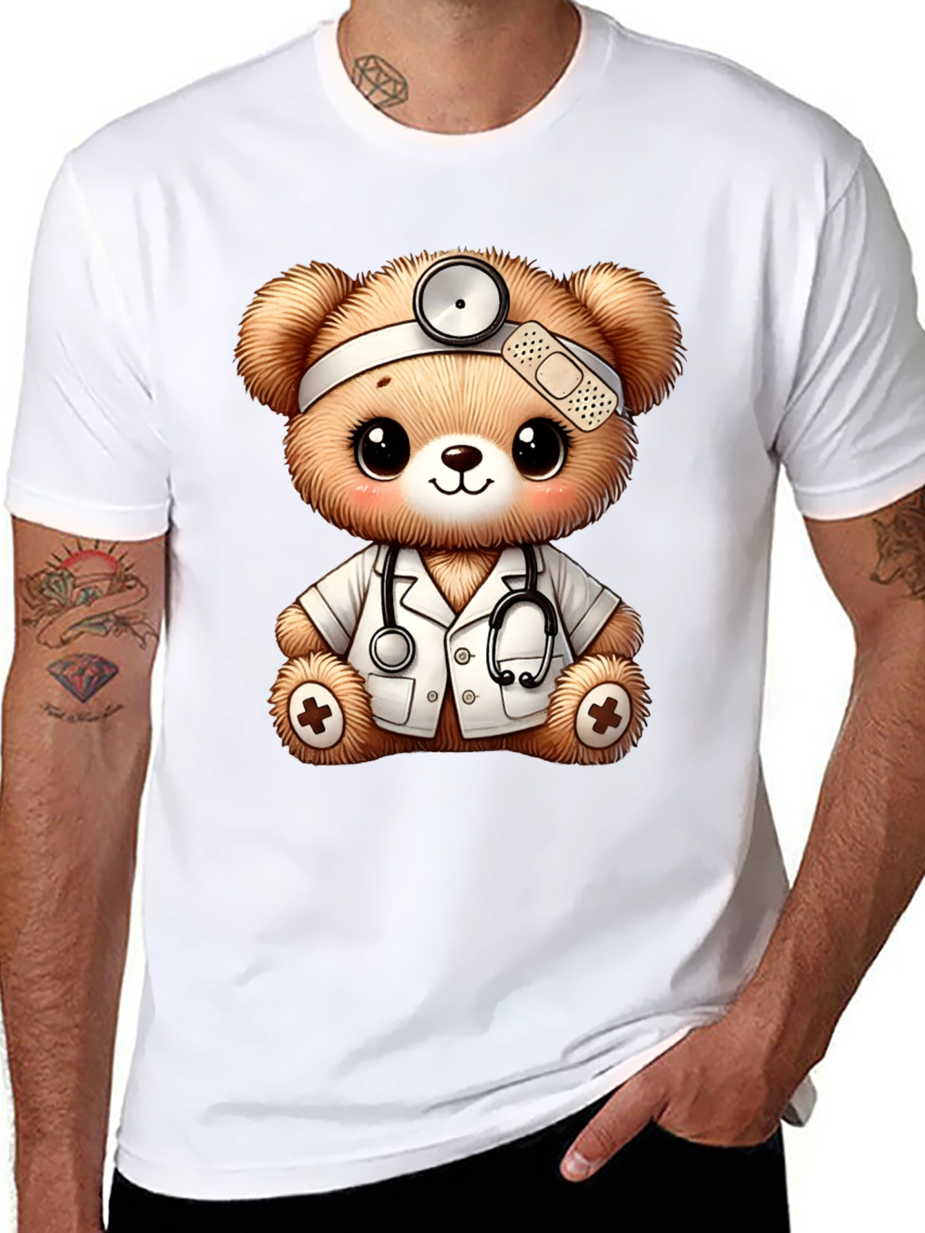 Cute Doctor Teddy Bear Graphic Tee