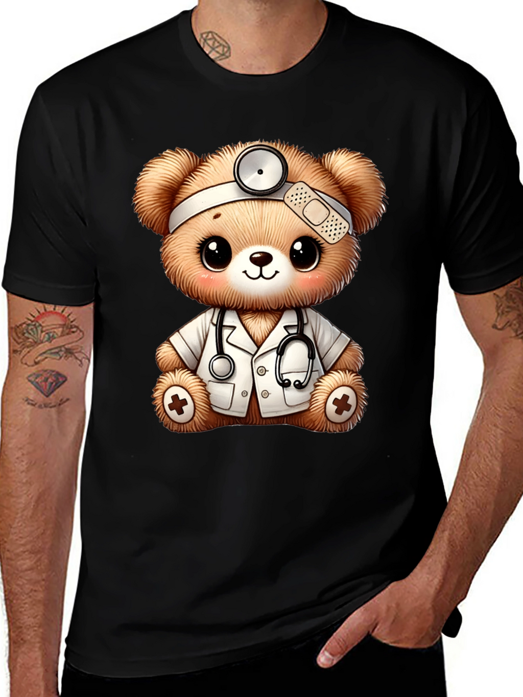 Cute Doctor Teddy Bear Graphic Tee