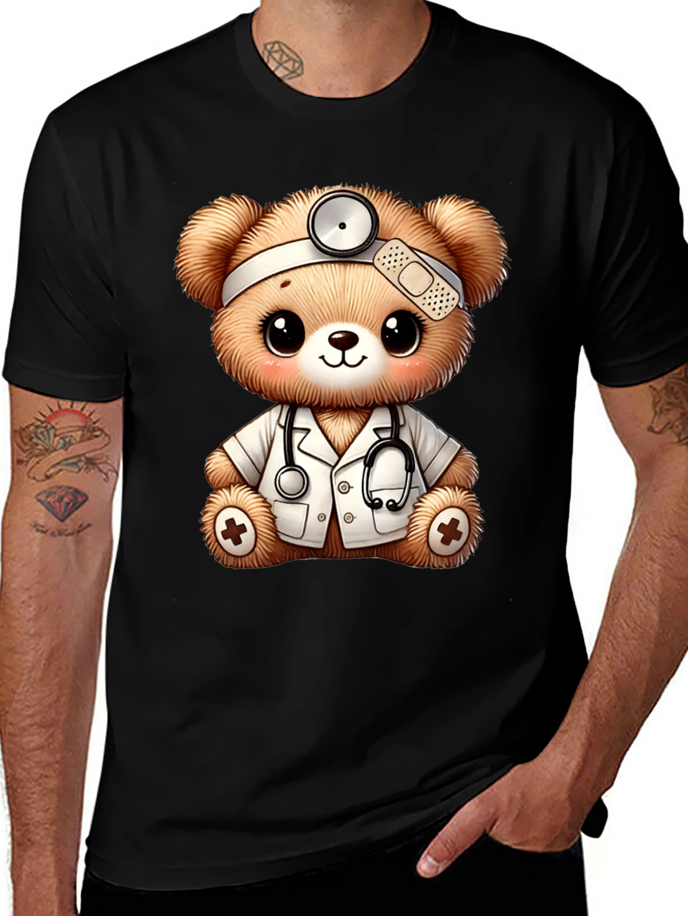 Cute Doctor Teddy Bear Graphic Tee