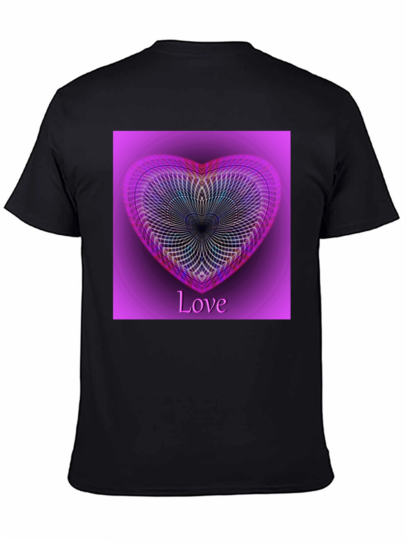Love Heart Graphic Tee - Stylish Black T-Shirt