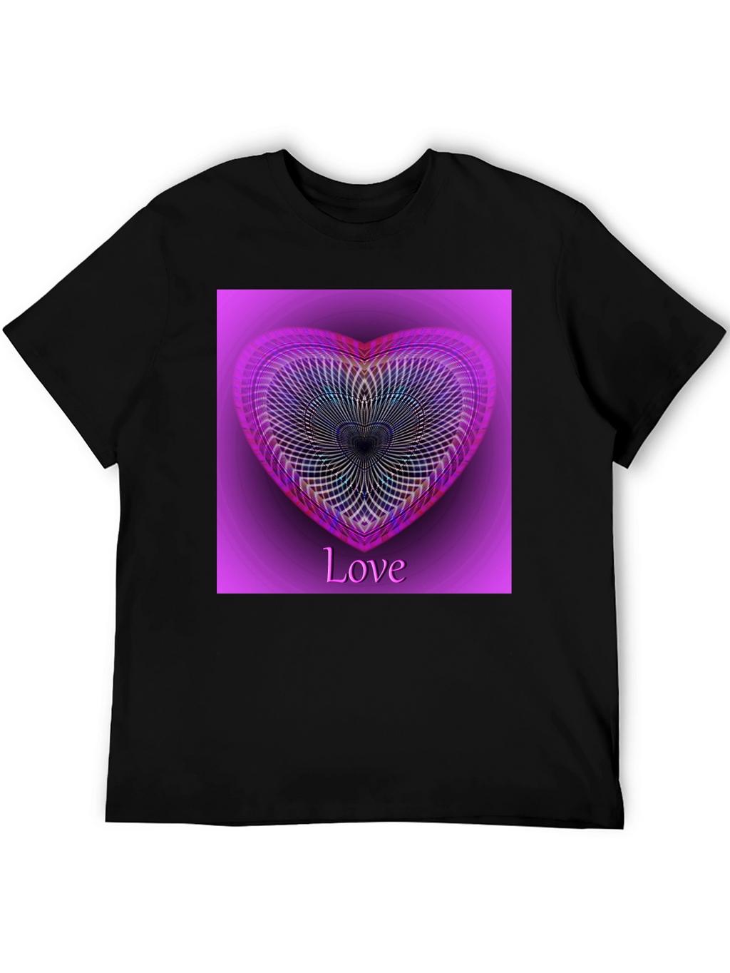 Love Heart Graphic Tee - Stylish Black T-Shirt