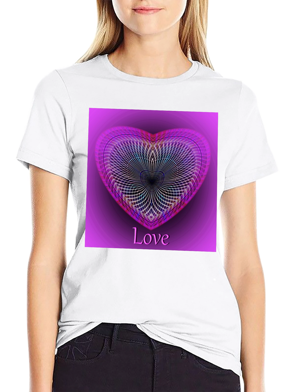 Love Heart Graphic Tee - Stylish Black T-Shirt