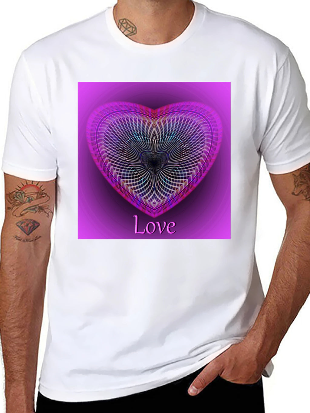 Love Heart Graphic Tee - Stylish Black T-Shirt