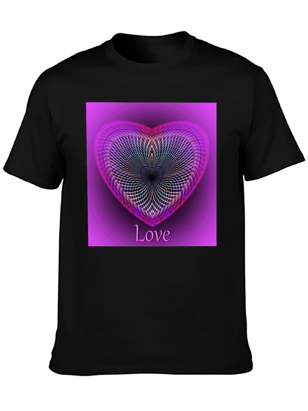 Love Heart Graphic Tee - Stylish Black T-Shirt