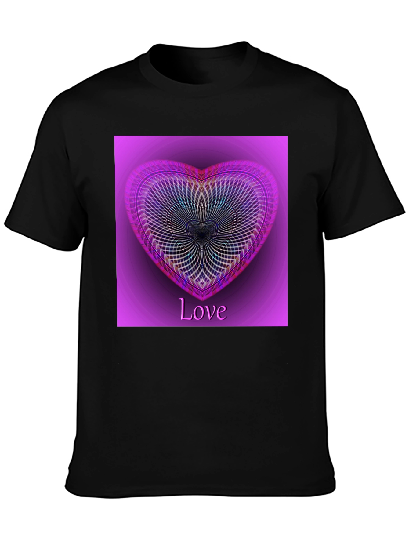 Love Heart Graphic Tee - Stylish Black T-Shirt