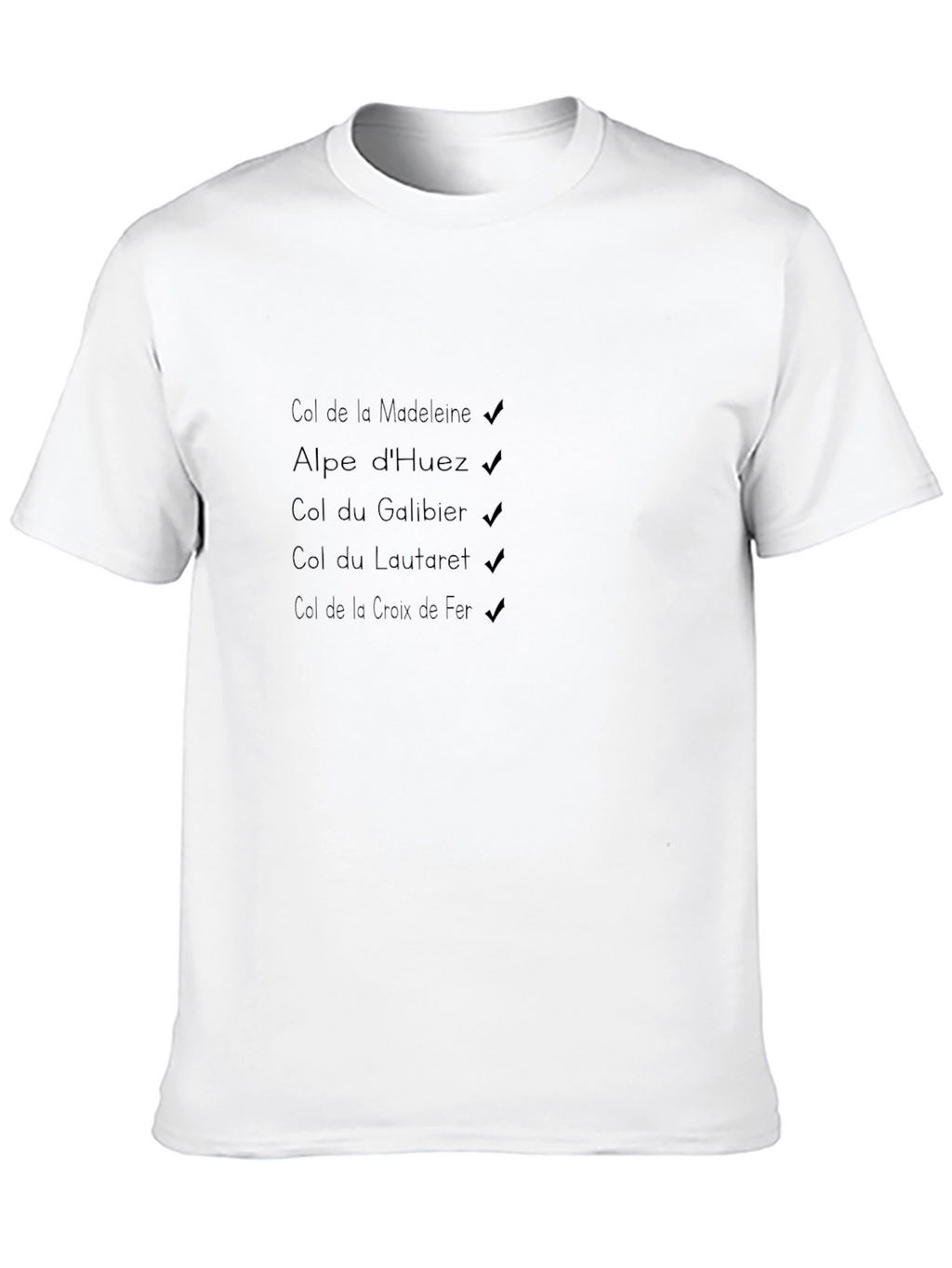 Black Cycling Climbs T-Shirt