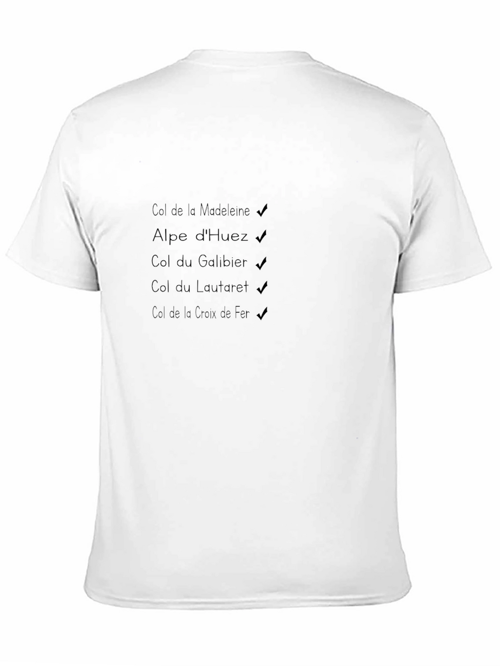 Black Cycling Climbs T-Shirt