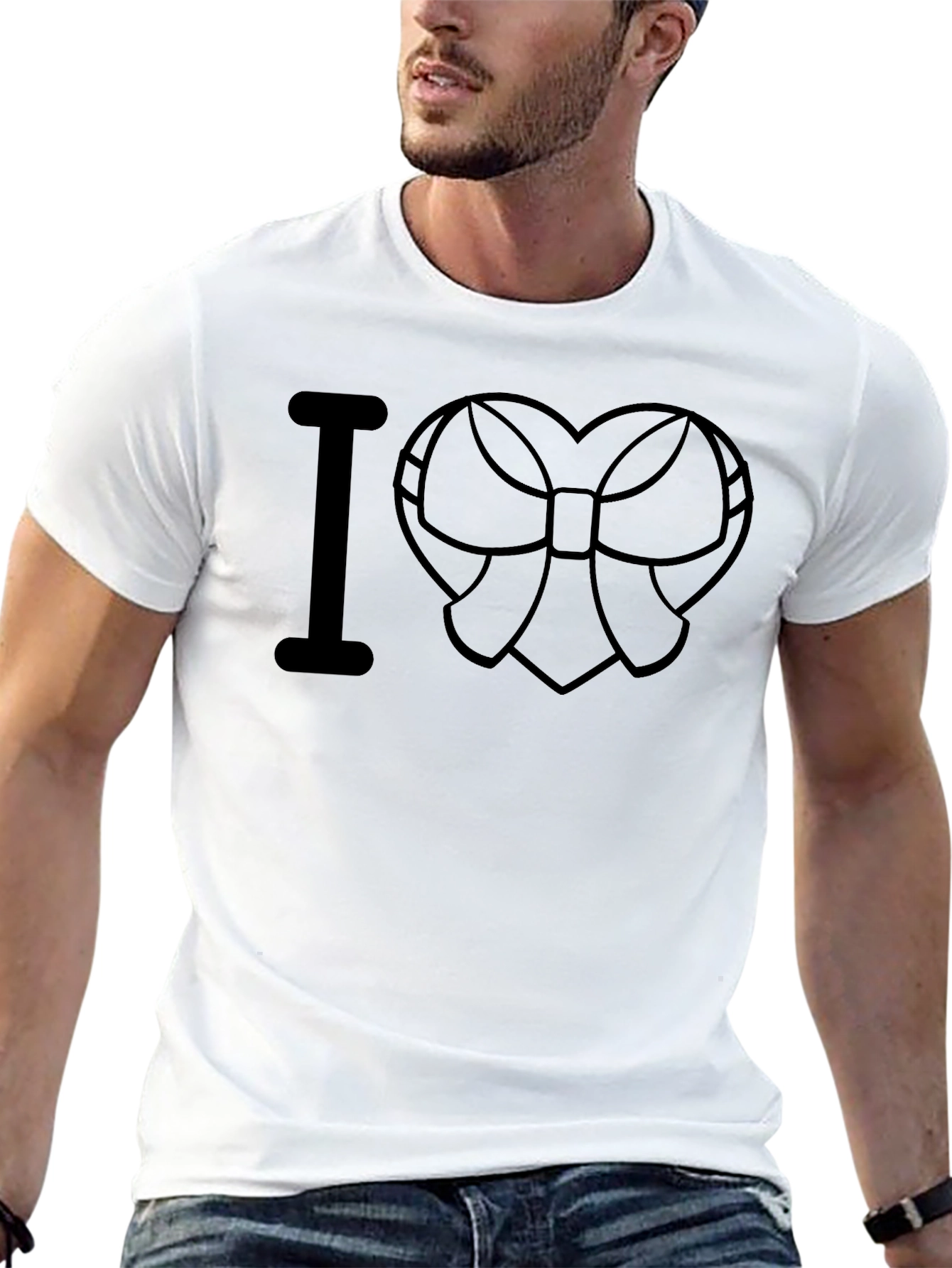 I Heart Bow Black T-Shirt