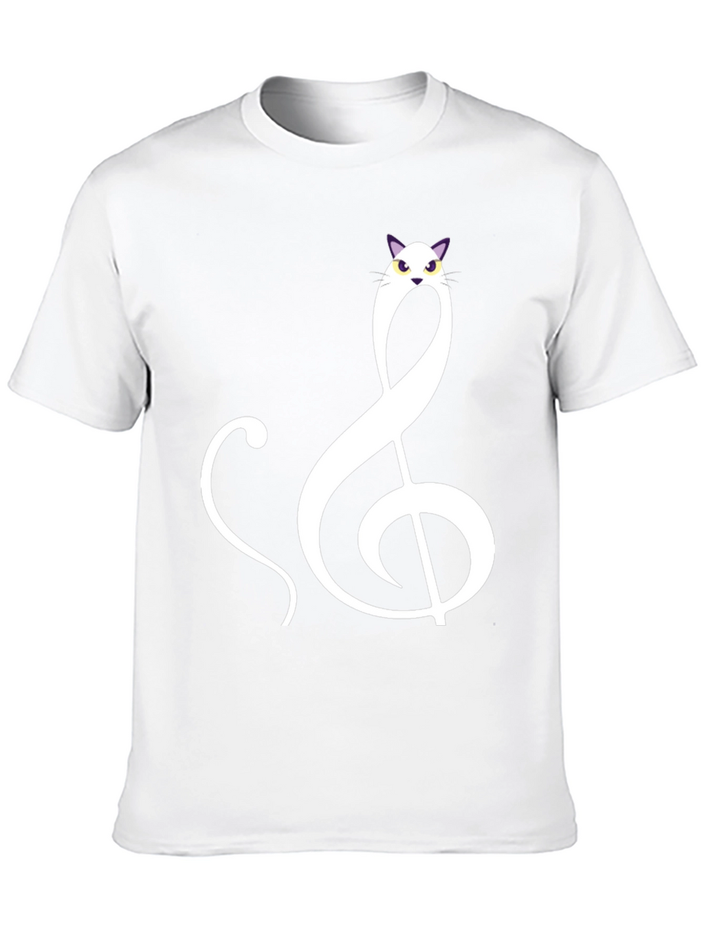 Musical Cat Treble Clef Graphic Tee