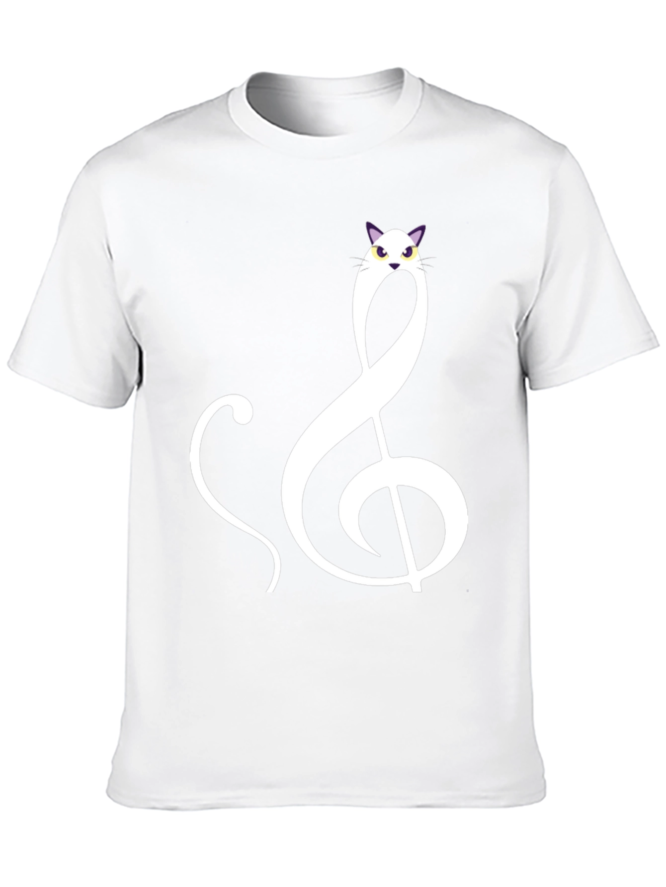 Musical Cat Treble Clef Graphic Tee