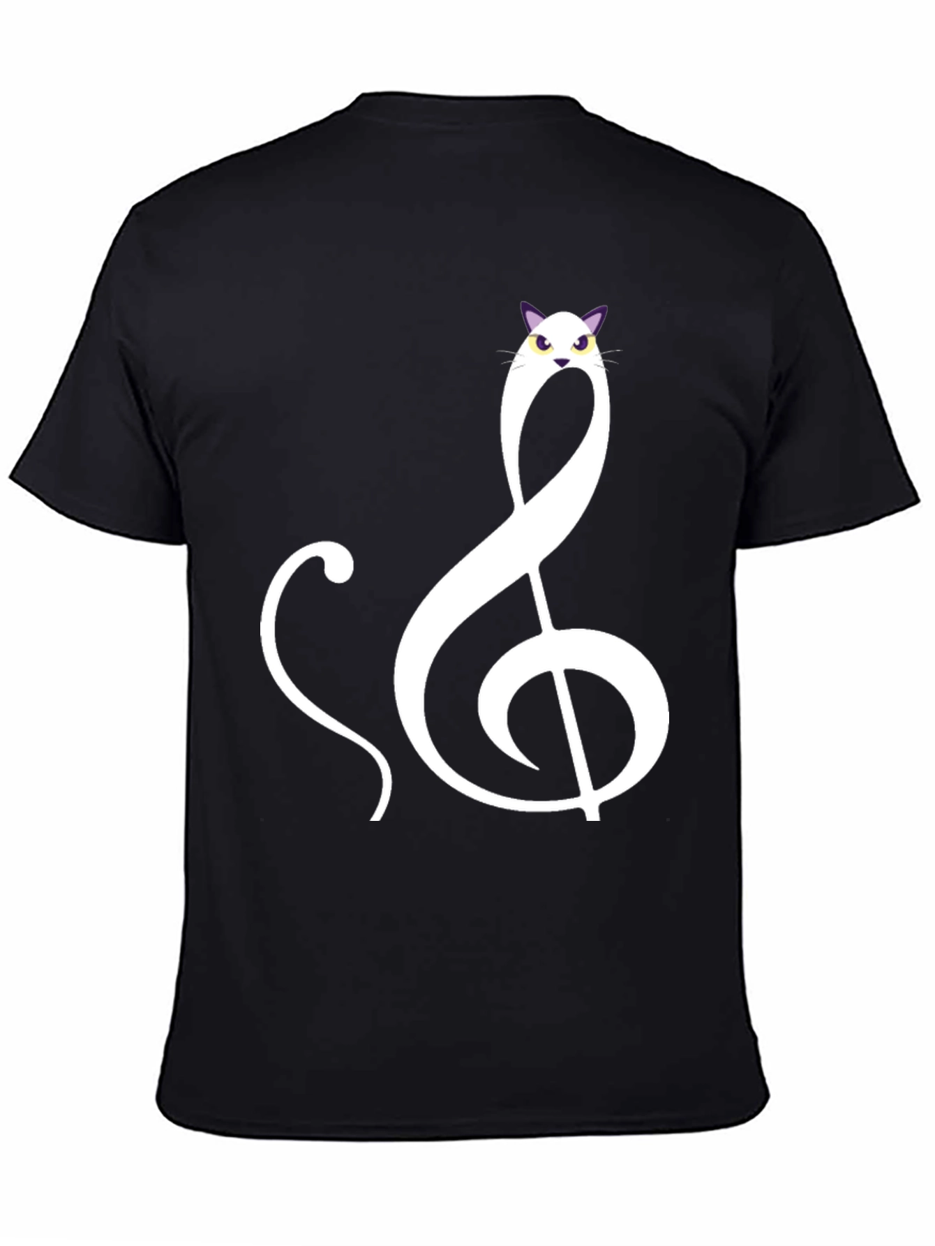 Musical Cat Treble Clef Graphic Tee