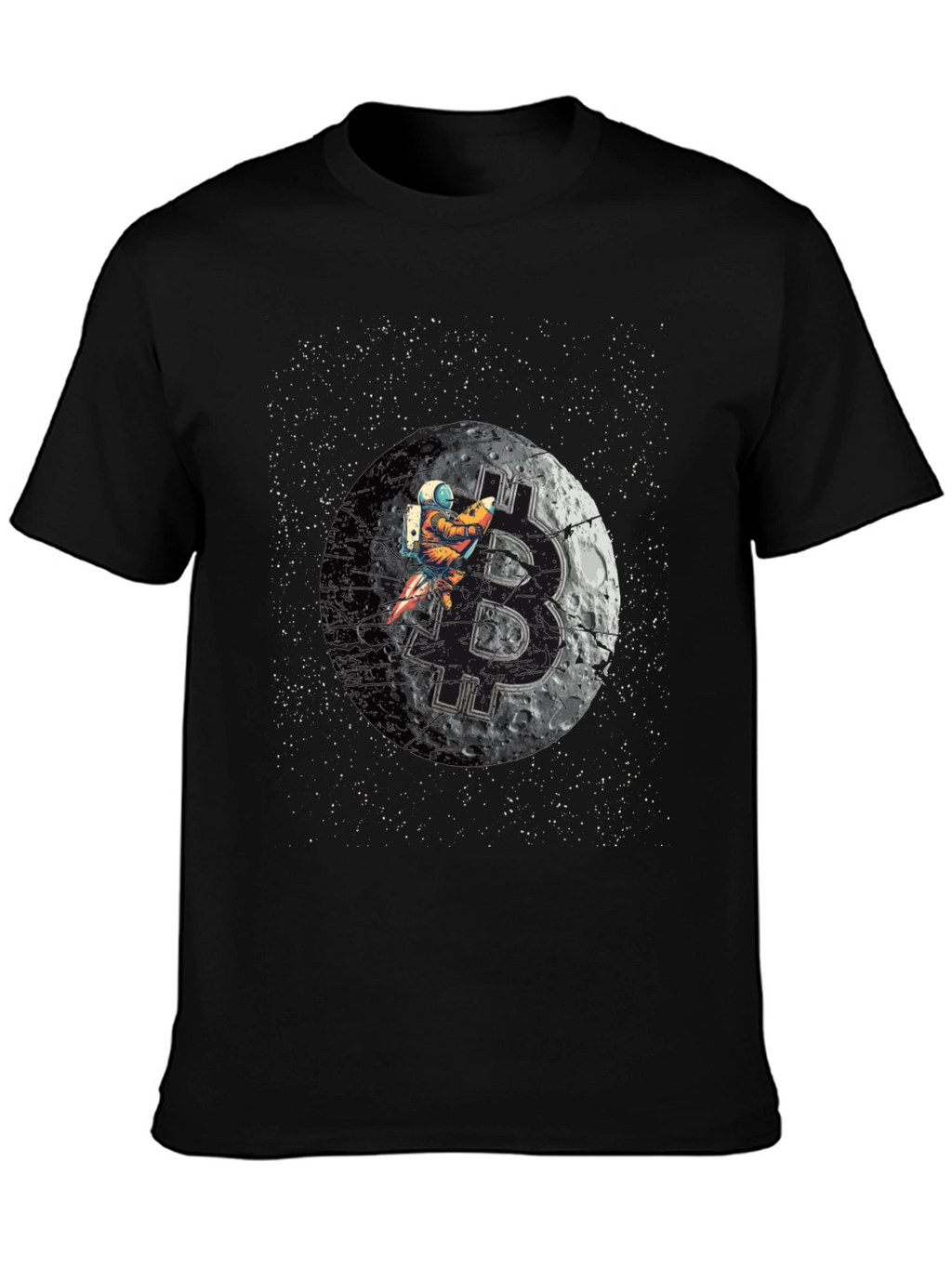 Bitcoin Moon Astronaut T-Shirt - Crypto Tee