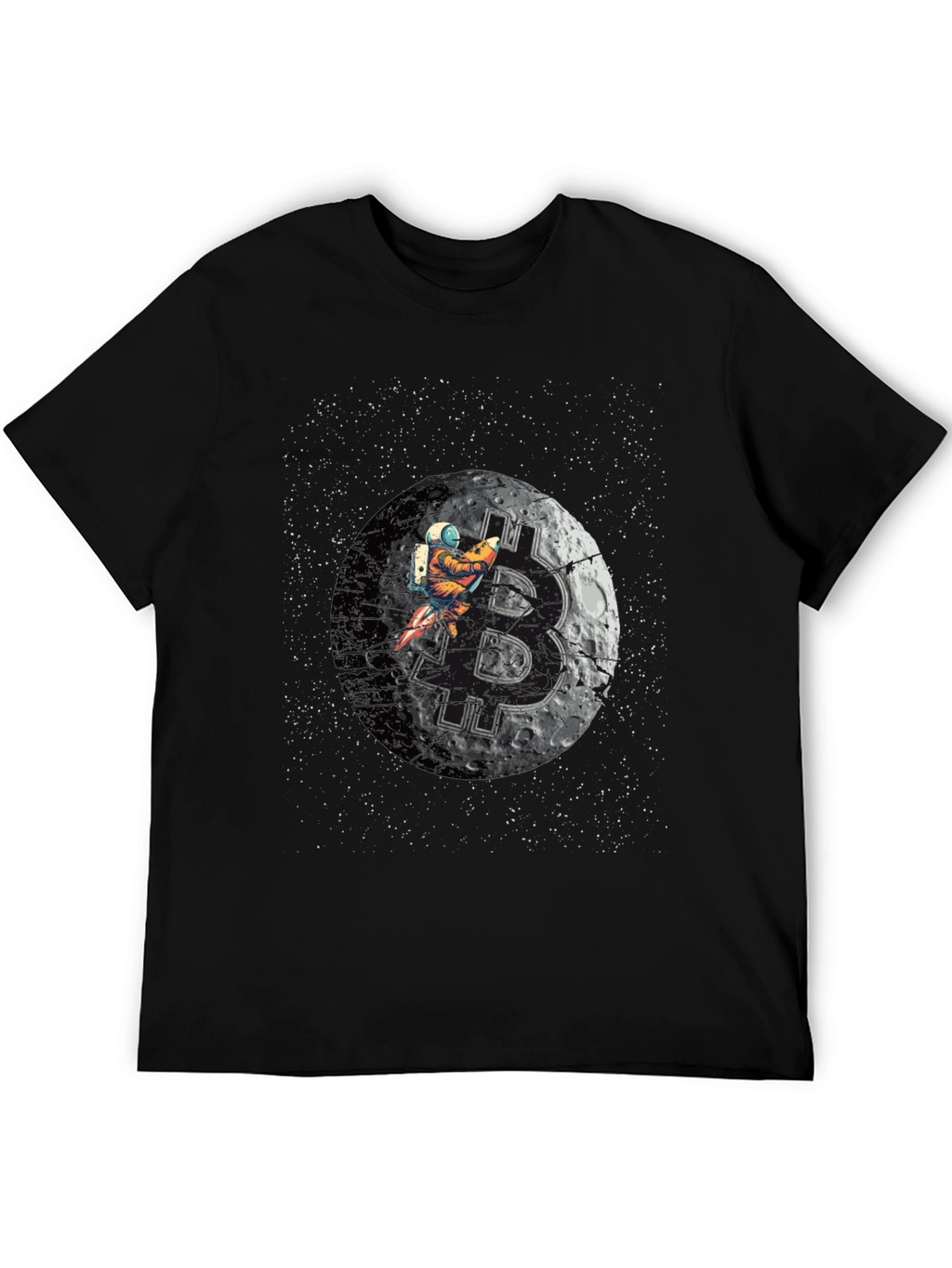 Bitcoin Moon Astronaut T-Shirt - Crypto Tee