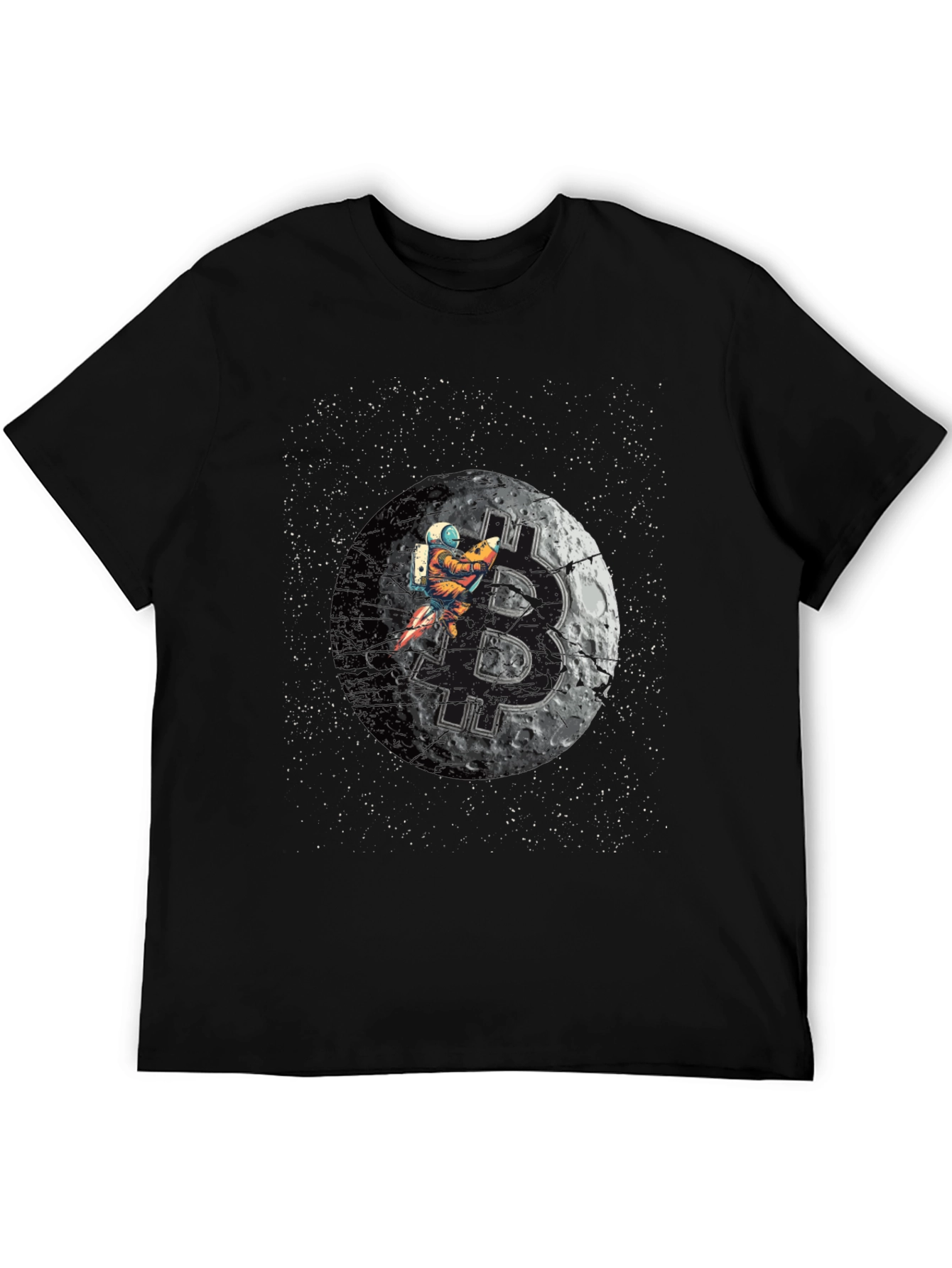 Bitcoin Moon Astronaut T-Shirt - Crypto Tee