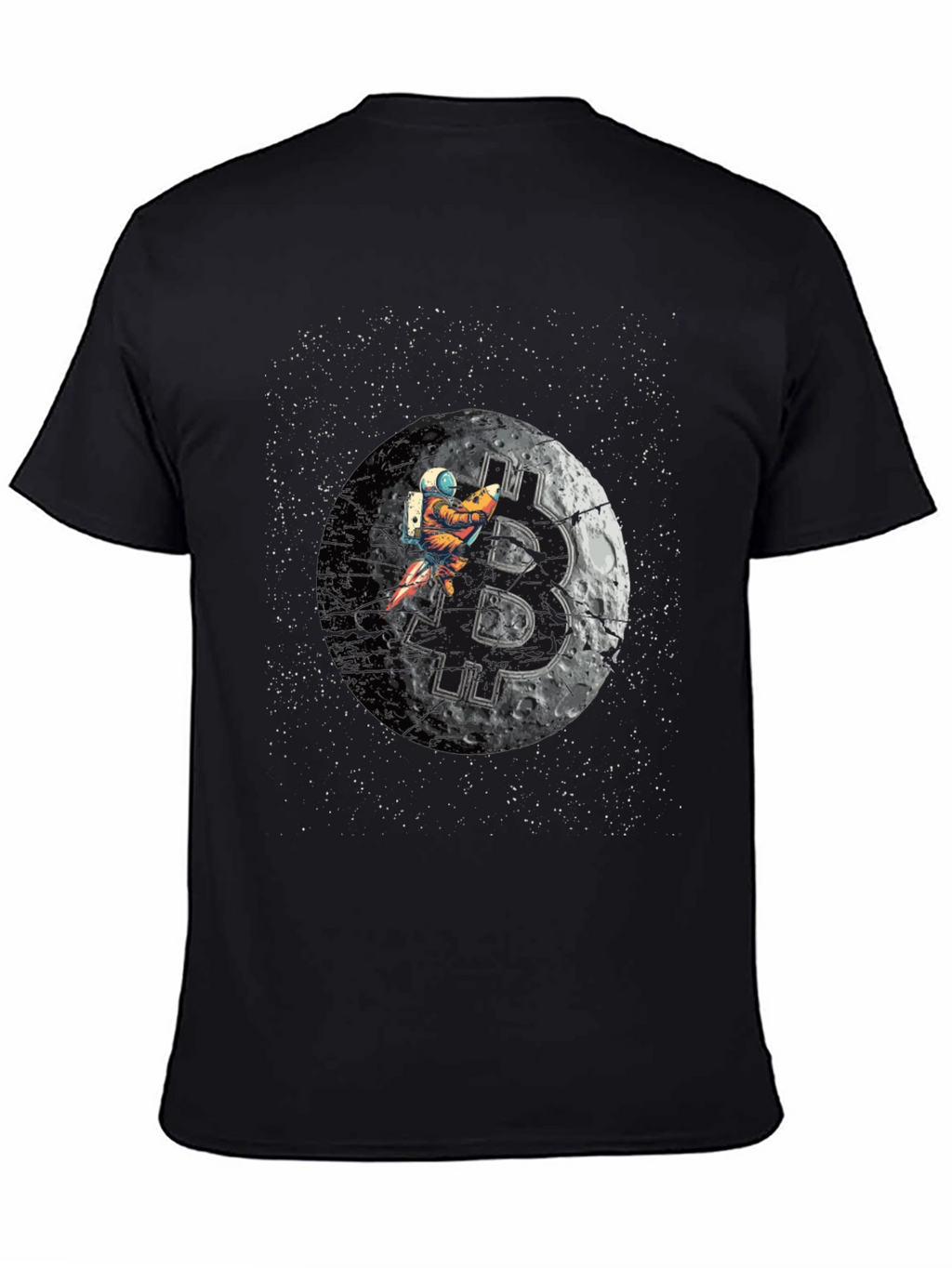 Bitcoin Moon Astronaut T-Shirt - Crypto Tee
