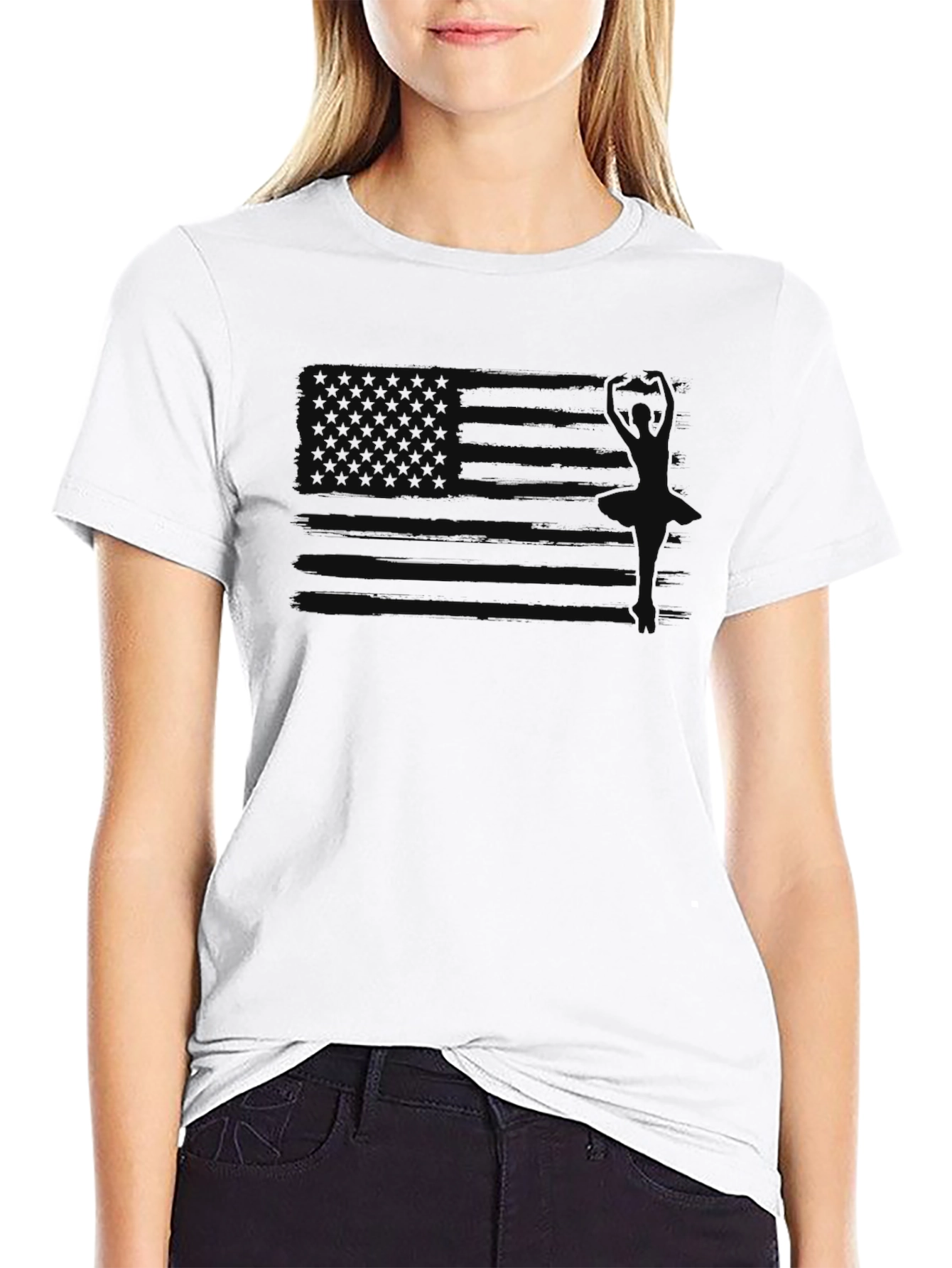 American Flag Black T-Shirt