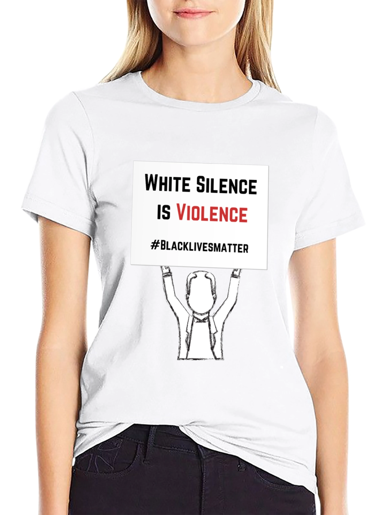 Black Lives Matter T-Shirt - White Silence is Violence