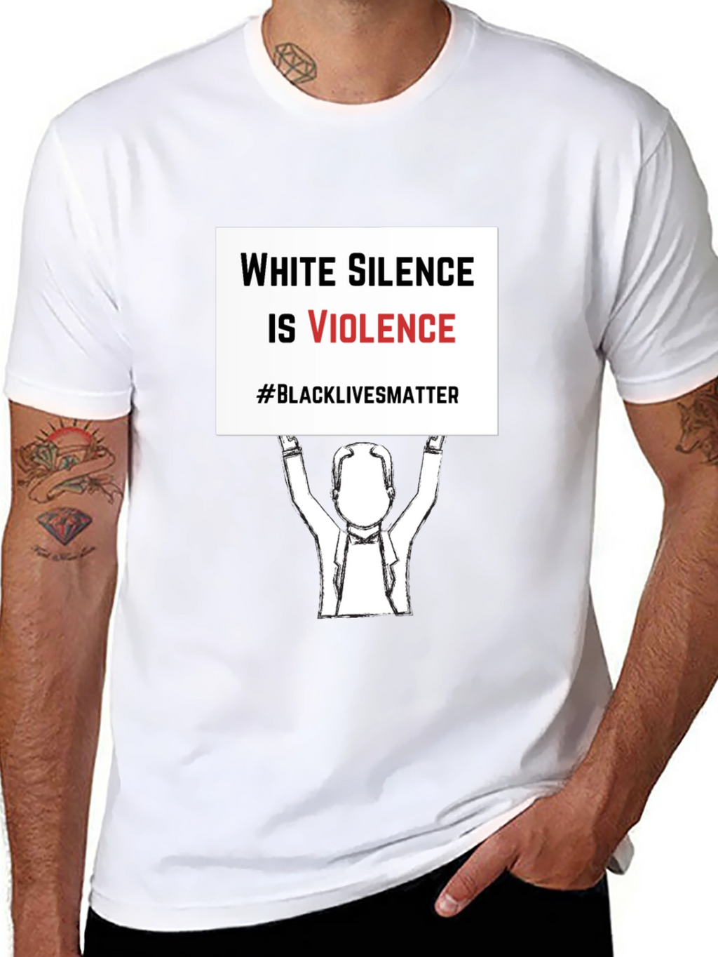 Black Lives Matter T-Shirt - White Silence is Violence
